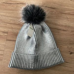 BRAND NEW! Beanie with puff ball